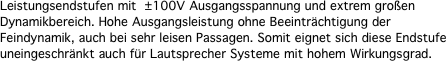 Leistungsendstufen mit  �100V Ausgangsspannung